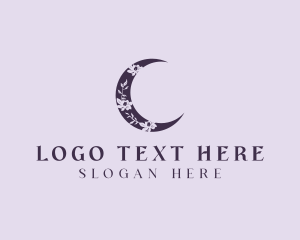 Floral Crescent Moon logo