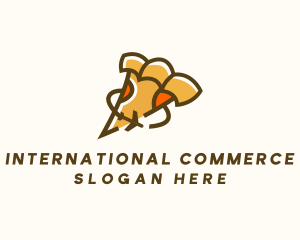 International Pizza Slice logo design