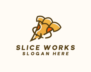 International Pizza Slice logo design