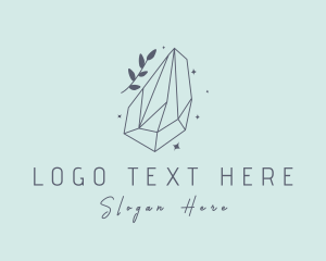 Elegant Crystal Leaf logo