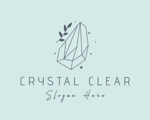 Elegant Crystal Leaf logo design