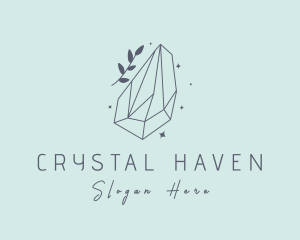 Elegant Crystal Leaf logo design