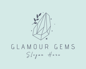 Elegant Crystal Leaf logo design