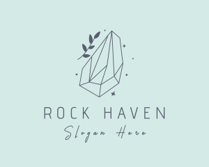 Elegant Crystal Leaf logo design