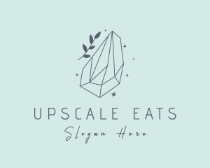 Elegant Crystal Leaf logo design