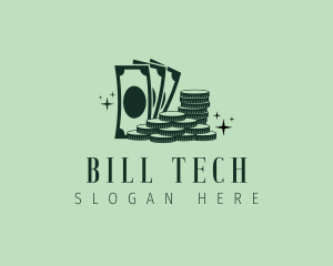 Money Coin Bill logo design