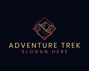 Mountain Hiking Adventure logo design