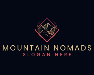 Mountain Hiking Adventure logo design