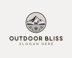 Cabin Mountain Adventure logo design