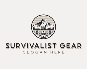 Cabin Mountain Adventure logo design