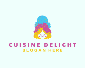 Ice Cream  Gelato Dessert logo design