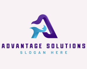 Multimedia Creative Letter A logo design