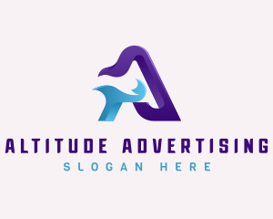 Multimedia Creative Letter A logo design