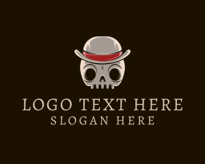 Retro Skull Hat logo