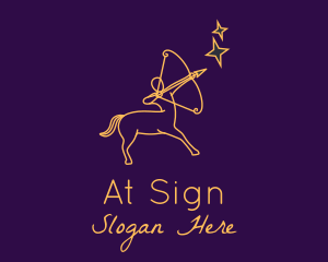 Astral Sagittarius Sign logo design