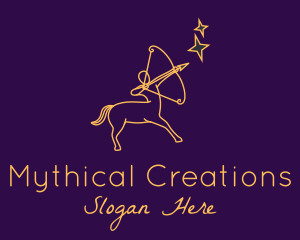 Astral Sagittarius Sign logo design