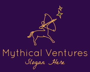 Astral Sagittarius Sign logo design