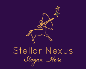 Astral Sagittarius Sign logo design