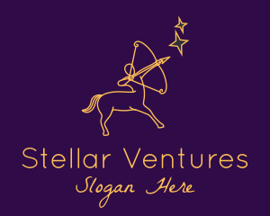 Astral Sagittarius Sign logo design