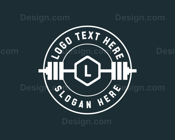 Barbell Weights Fitness Logo