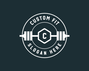 Barbell Weights Fitness logo design