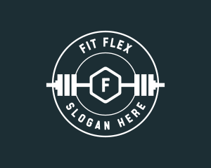 Barbell Weights Fitness logo design