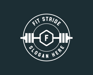 Barbell Weights Fitness logo design