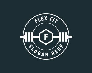 Barbell Weights Fitness logo design