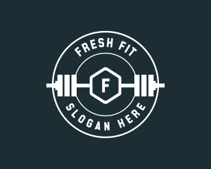 Barbell Weights Fitness logo design