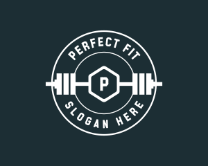 Barbell Weights Fitness logo design