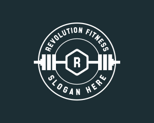 Barbell Weights Fitness logo design