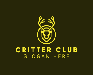 Deer Circle Crest logo design