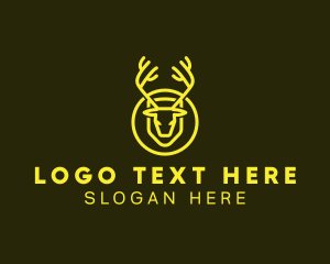 Lodge - Deer Circle Crest logo design