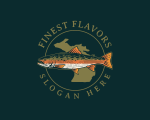 Trout Michigan Fish logo