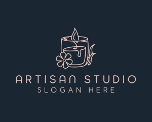 Spa Candle Decoration logo design