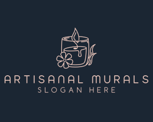 Spa Candle Decoration logo design