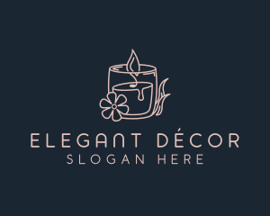 Spa Candle Decoration logo design