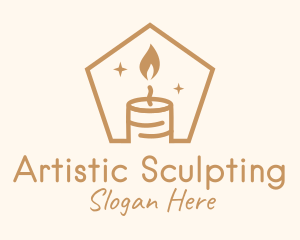 Flame Decor Candle logo design