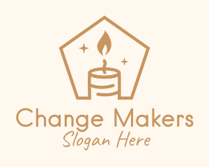 Flame Decor Candle logo design