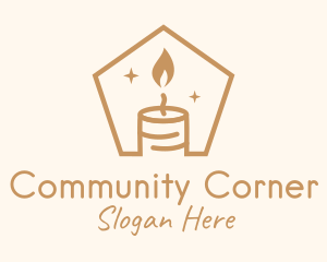 Flame Decor Candle logo design