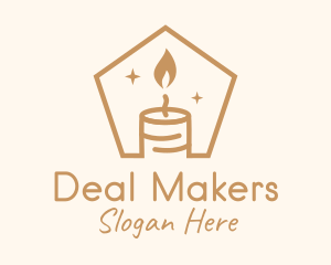 Flame Decor Candle logo design