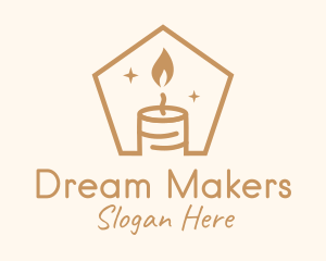 Flame Decor Candle logo design