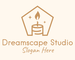 Flame Decor Candle logo design