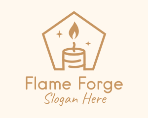 Flame Decor Candle logo design