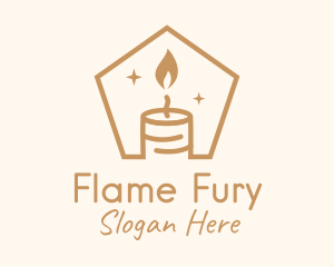 Flame Decor Candle logo design