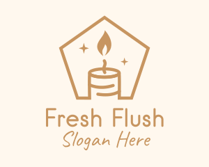 Flame Decor Candle logo design