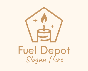 Flame Decor Candle logo design