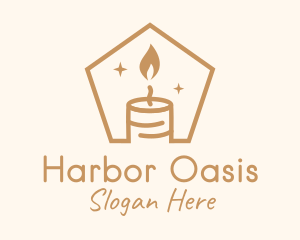 Flame Decor Candle logo design