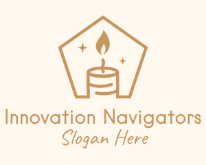 Flame Decor Candle logo design