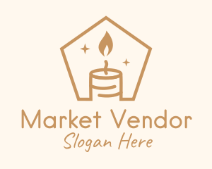 Flame Decor Candle logo design